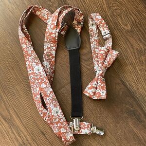 Boys bow tie + suspenders